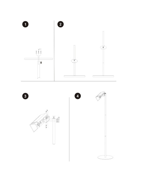 Supporto da terra SINED in acciaio inox 304 per lampade infrarossi