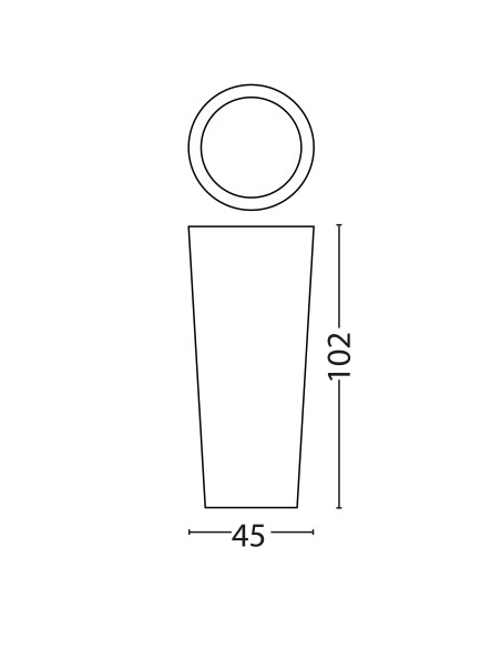 Vaso Luminoso Tondo 102 cm: Eleganza e Resistenza per il Tuo Spazio