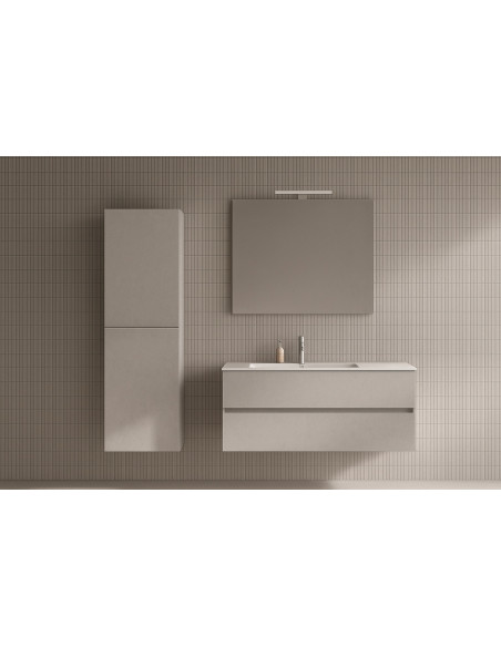 COMPOSIZIONE TRIS CM 105 CON COLONNA SX TOP CERAMICA FINITURA MATER...