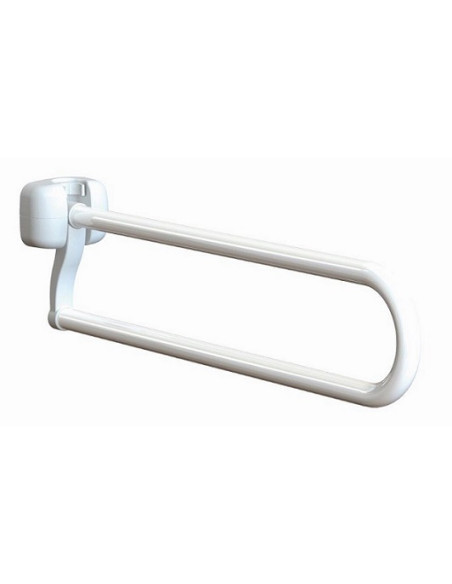 MANIGLIONE RIBALTABILE CM.80 ACCIAIO LACCATO BIANCO | Bagno di Stile