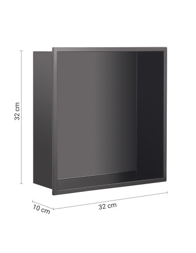 GUEST NICCHIA DA INCASSO 30X30X10 INOX NERO | Bagno di Stile