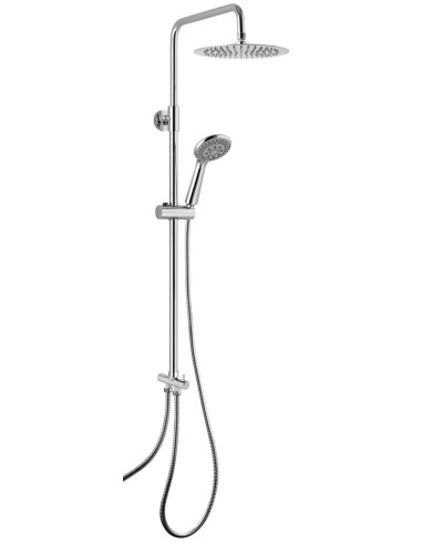 COLONNA DOCCIA TONDA CON DEVIATORE, SOFFIONE Ø 250 E DOCCINO CROMO