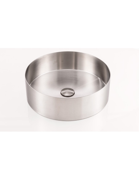 LAVABO DA APPOGGIO INOX Ø 40X11 ACCIAIO SATINATO