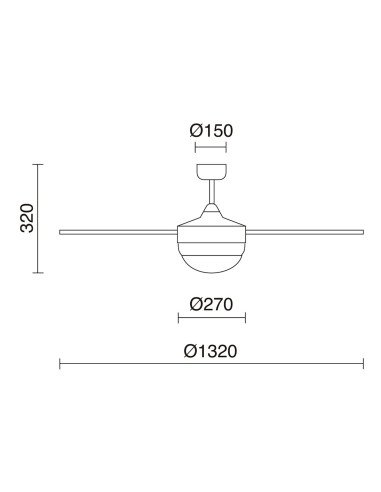 VENTILATORE A SOFFITTO CON TELECOMANDO BIANCO NICK NOVOLUX