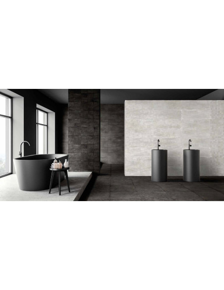 MATERIA 80X80 BLACK Rettificato | Bagno di Stile