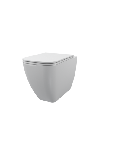 VASO A TERRA QUADRA Bianco lucido NO RIM SC."S/P" | Bagno di Stile