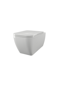 VASO SOSPESO QUADRA Bianco lucido NO-RIM CON FISSAGGIO A SCOMPARSA ...