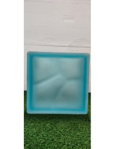 VETROMATTONE 19X19 ACQUAMARINA Satinato Ondulato | Bagno di Stile