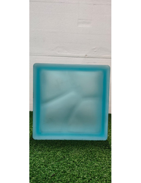 VETROMATTONE 19X19 ACQUAMARINA Satinato Ondulato | Bagno di Stile