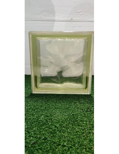 VETROMATTONE 19X19 GIALLO Trasparente Ondulato | Bagno di Stile