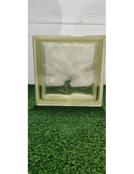VETROMATTONE 19X19 GIALLO Trasparente Ondulato | Bagno di Stile