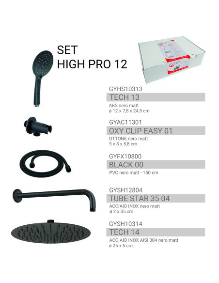 KIT Doccia NERO | Bagno di Stile